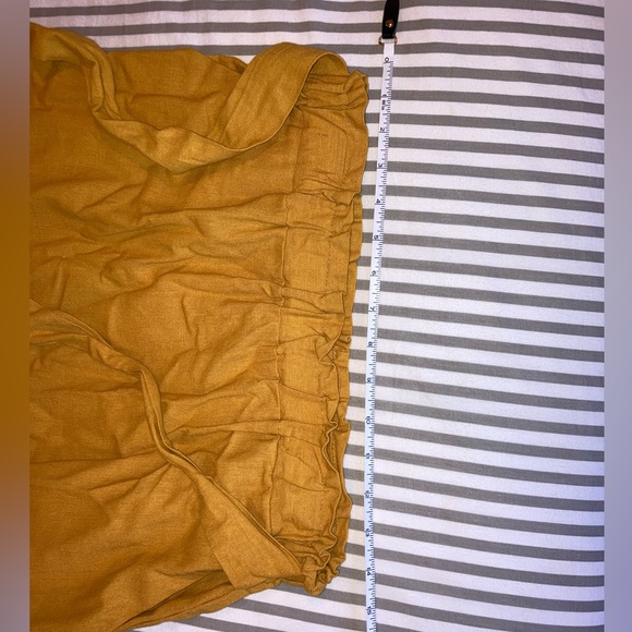 ✨3/15 Arabella Mustard Yellow paper sack skirt size small - Picture 11 of 12